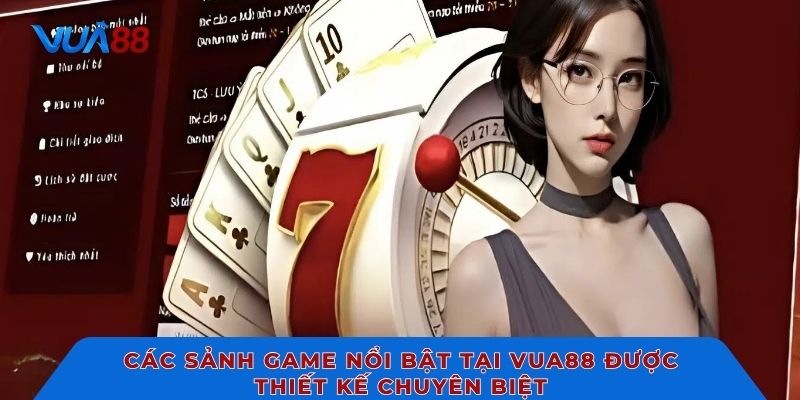 Các sảnh game nổi bật tại Vua88 được thiết kế chuyên biệt